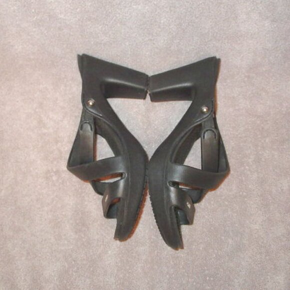 Crocs Cyprus IV High Heel Sandals Size 10 Black Slip On Comfort Platform Dressy - Picture 9 of 12